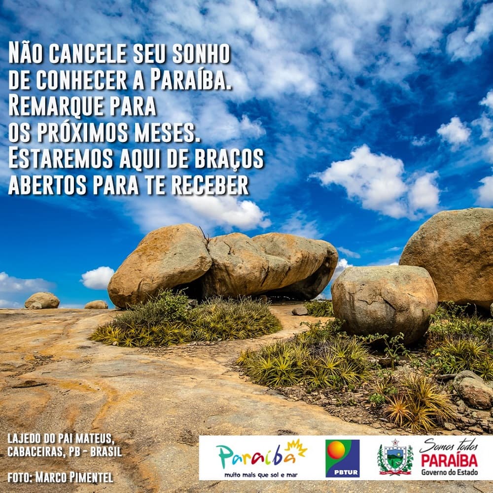 PBTur faz campanha para que turistas não cancelem o sonho de conhecer a Paraíba